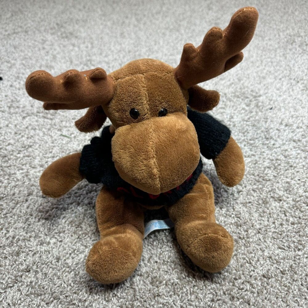 Wishpets Plush Moose I Love Colorado Sweater Brown Stuffed Animal Kids Toy Cute